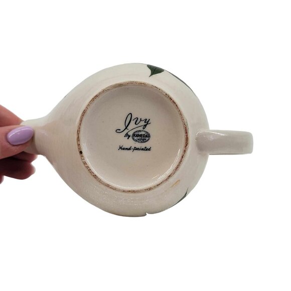 Vintage Ivy by Kanedai Hand Painted Green Ivy Creamer - Picture 4 of 9
